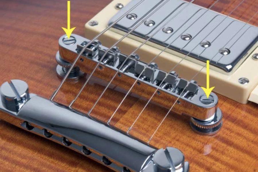 Individual saddles allow players and technicians to adjust the height and intonation of each string independently