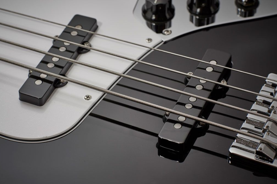 bass guitar keeps things simpler with four