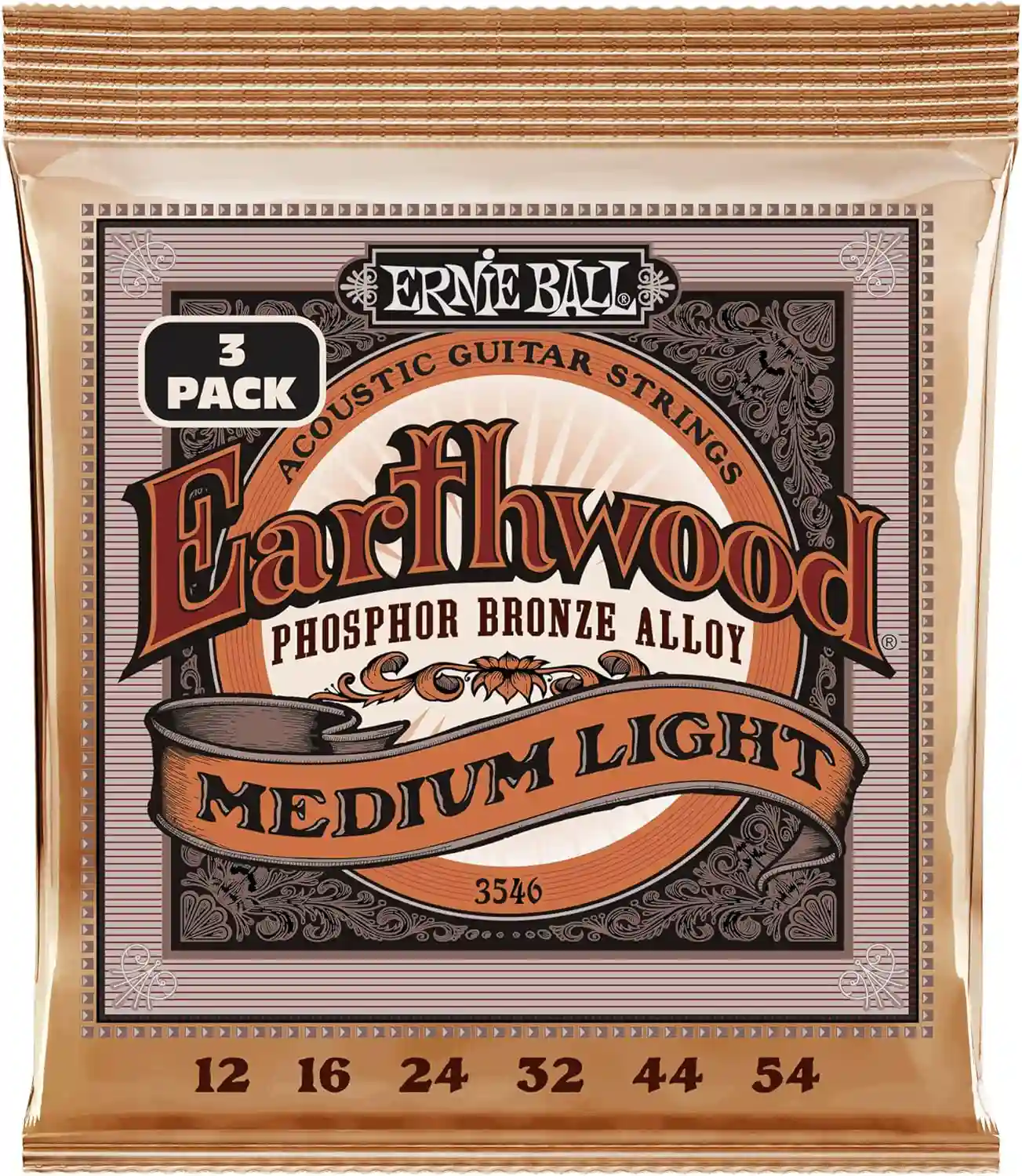 Ernie Ball Medium Light Phosphor Bronze Acoustic Guitar Strings