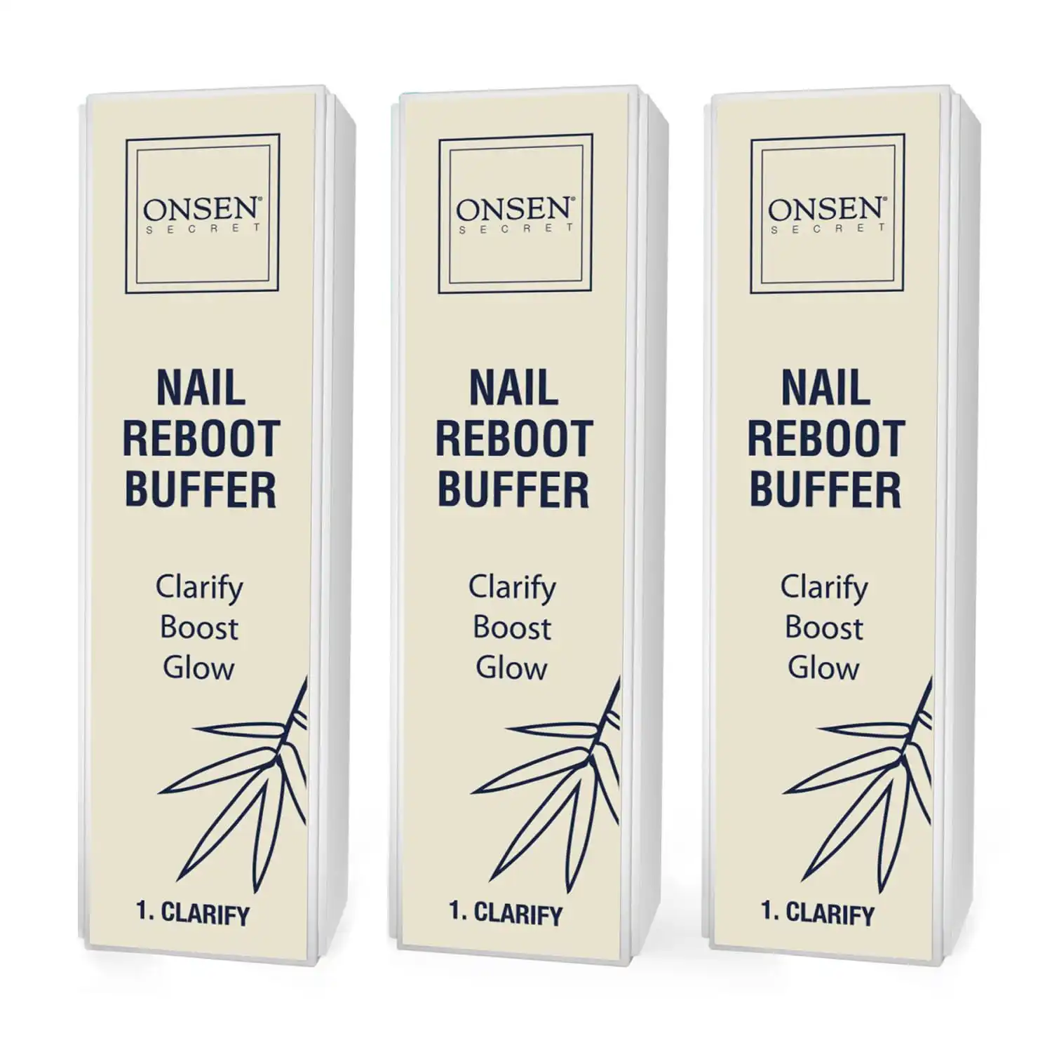 Onsen Professional 3-Way Fingernail Buffer Block