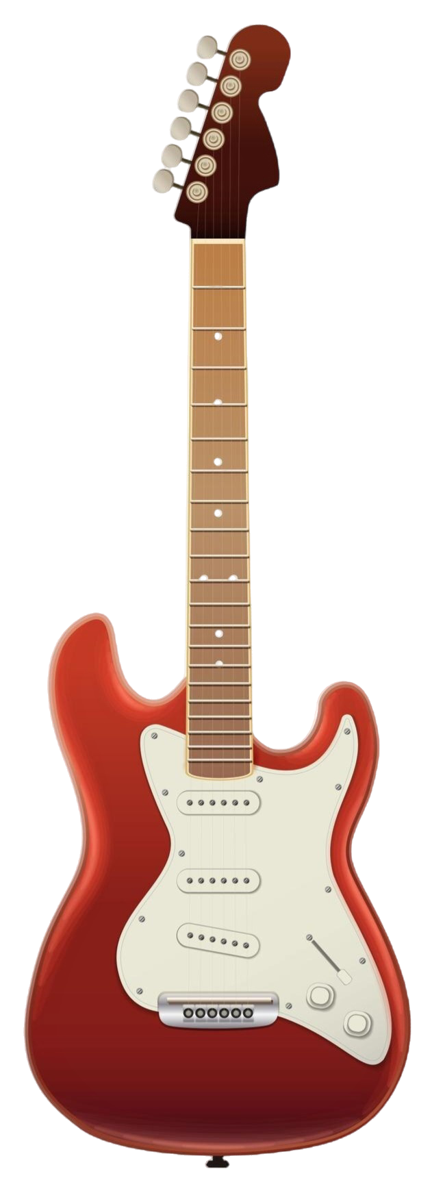 Electric red and white guitar